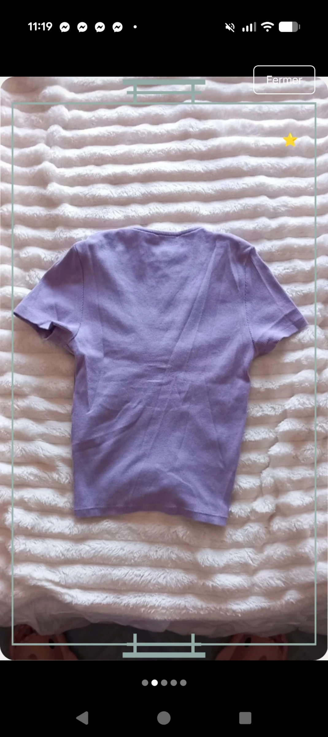 Parma / lila geribbelde crop top T-shirt Don't Call Me Jennyfer - Maat XS – photo 2